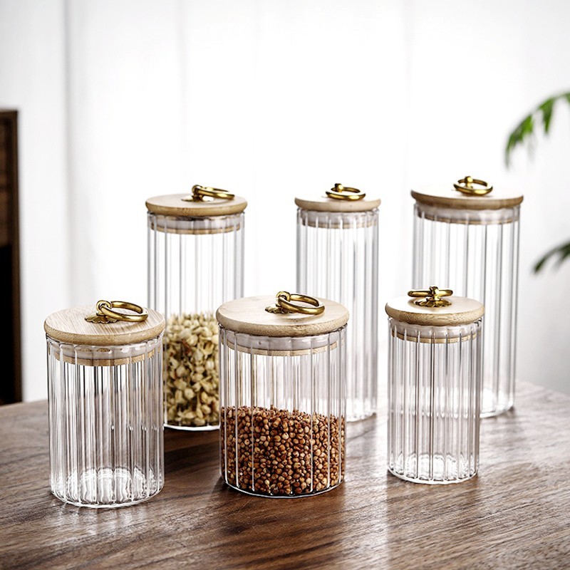 Glass Pantry Jar with Bamboo Lid