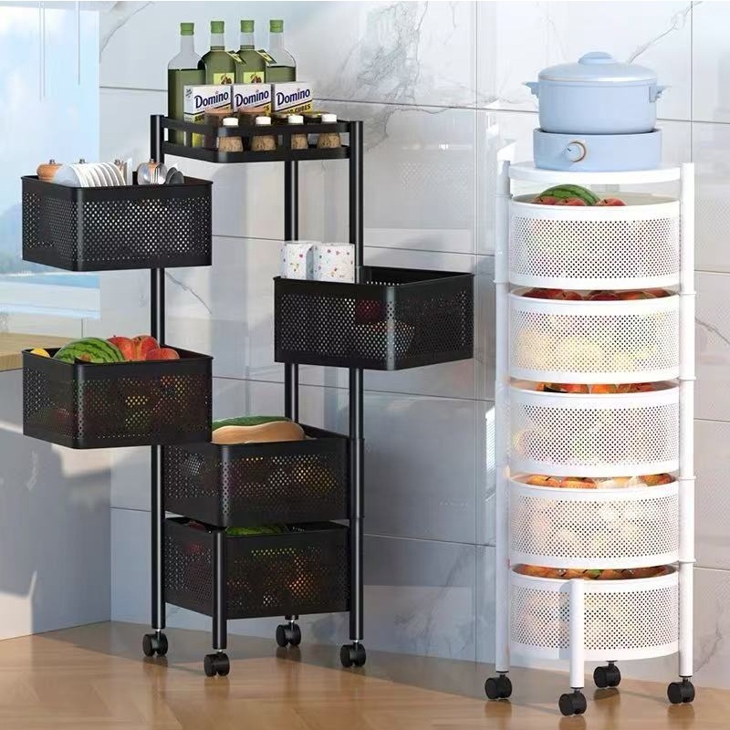 Rotating Vegetable Rack with Wheels