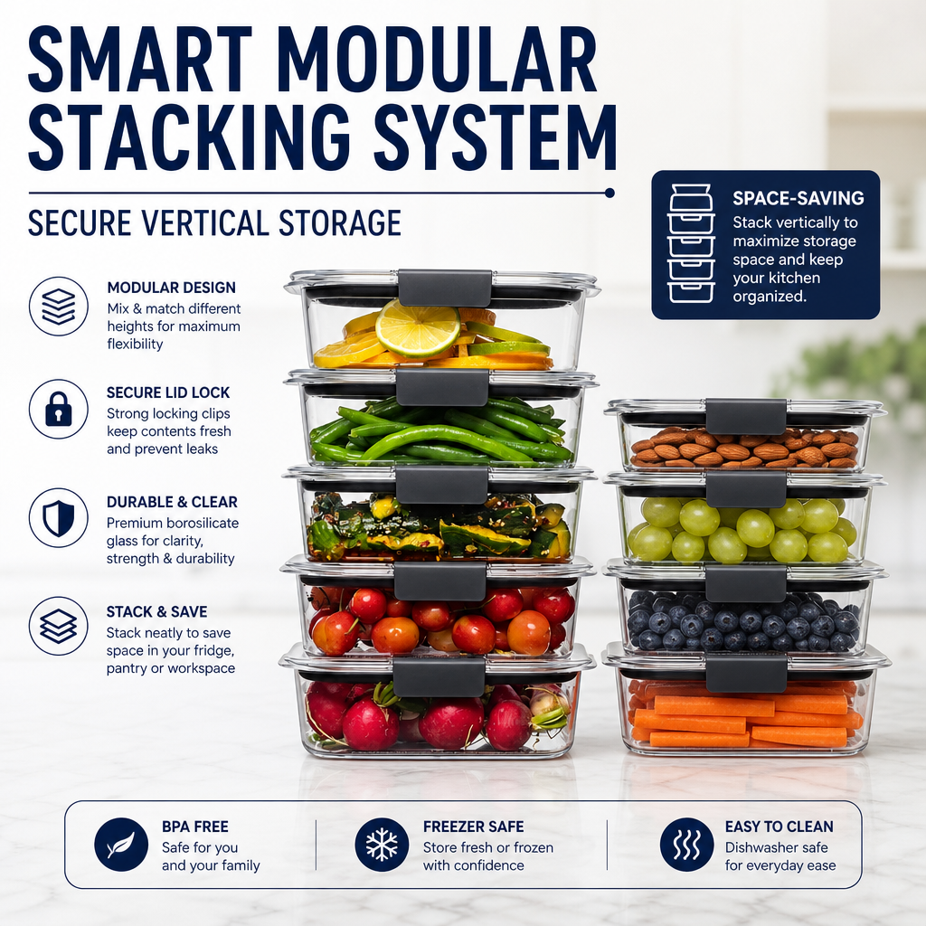 Food Storage Container Set with Lids