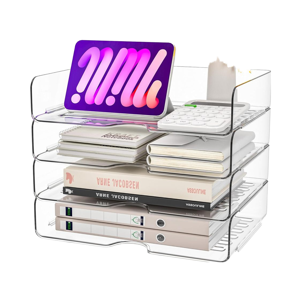 Clear Stackable A4 Letter Tray