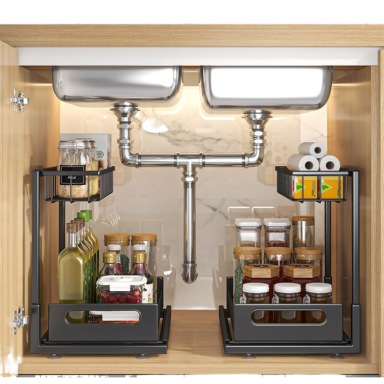 Two-Tier Sliding Under-Sink Organizer
